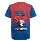 Personalized Newcastle Knights Rugby Jersey Easter Mascot - Colorful Eggs Cartoon Style