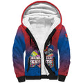 Personalized Newcastle Knights Sherpa Hoodie Easter Mascot - Colorful Eggs Cartoon Style