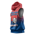 Personalized Newcastle Knights Sleeveless Hoodie Easter Mascot - Colorful Eggs Cartoon Style