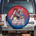 Personalized Newcastle Knights Spare Tire Cover Easter Mascot - Colorful Eggs Cartoon Style