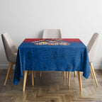 Personalized Newcastle Knights Tablecloth Easter Mascot - Colorful Eggs Cartoon Style