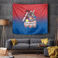 Personalized Newcastle Knights Tapestry Easter Mascot - Colorful Eggs Cartoon Style