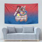 Personalized Newcastle Knights Tapestry Easter Mascot - Colorful Eggs Cartoon Style