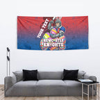 Personalized Newcastle Knights Tapestry Easter Mascot - Colorful Eggs Cartoon Style