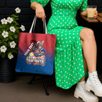 Personalized Newcastle Knights Tote Bag Easter Mascot - Colorful Eggs Cartoon Style
