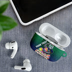 Personalized New Zealand Warriors AirPods Case Easter Mascot - Colorful Eggs Cartoon Style