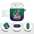 Personalized New Zealand Warriors AirPods Case Easter Mascot - Colorful Eggs Cartoon Style
