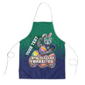 Personalized New Zealand Warriors Apron Easter Mascot - Colorful Eggs Cartoon Style