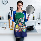 Personalized New Zealand Warriors Apron Easter Mascot - Colorful Eggs Cartoon Style