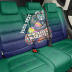 Personalized New Zealand Warriors Back Car Seat Cover Easter Mascot - Colorful Eggs Cartoon Style