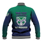 Personalized New Zealand Warriors Baseball Jacket Easter Mascot - Colorful Eggs Cartoon Style