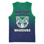 Personalized New Zealand Warriors Basketball Jersey Easter Mascot - Colorful Eggs Cartoon Style
