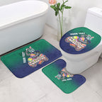 Personalized New Zealand Warriors Bathroom Set Easter Mascot - Colorful Eggs Cartoon Style
