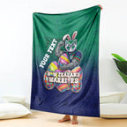 Personalized New Zealand Warriors Blanket Easter Mascot - Colorful Eggs Cartoon Style