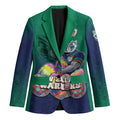 Personalized New Zealand Warriors Blazer Easter Mascot - Colorful Eggs Cartoon Style
