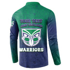Personalized New Zealand Warriors Button Sweatshirt Easter Mascot - Colorful Eggs Cartoon Style