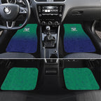 Personalized New Zealand Warriors Car Mats Easter Mascot - Colorful Eggs Cartoon Style
