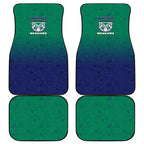 Personalized New Zealand Warriors Car Mats Easter Mascot - Colorful Eggs Cartoon Style