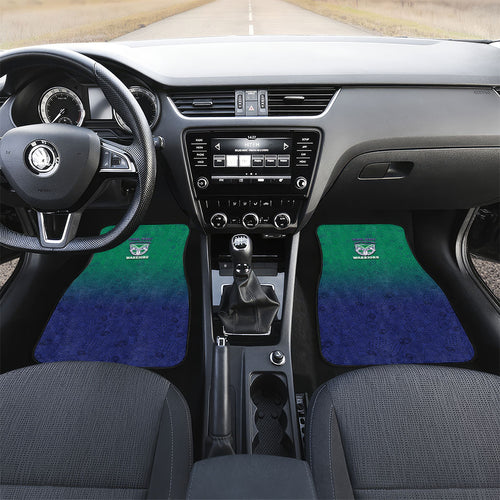 Personalized New Zealand Warriors Car Mats Easter Mascot - Colorful Eggs Cartoon Style