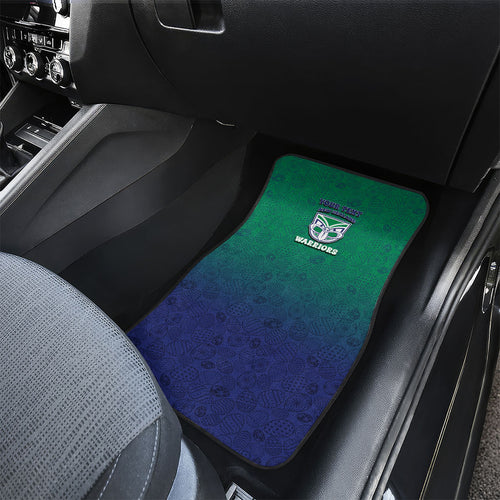 Personalized New Zealand Warriors Car Mats Easter Mascot - Colorful Eggs Cartoon Style