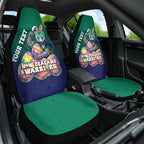Personalized New Zealand Warriors Car Seat Cover Easter Mascot - Colorful Eggs Cartoon Style