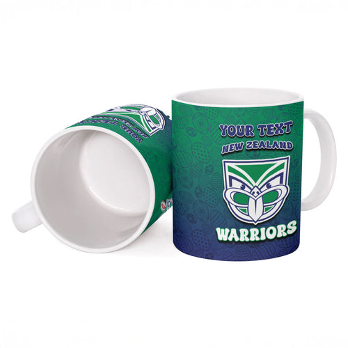 Personalized New Zealand Warriors Ceramic Mug Easter Mascot - Colorful Eggs Cartoon Style