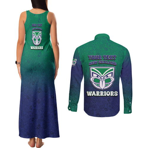 Personalized New Zealand Warriors Couples Matching Tank Maxi Dress and Long Sleeve Button Shirt Easter Mascot - Colorful Eggs Cartoon Style