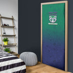 Personalized New Zealand Warriors Door Cover Easter Mascot - Colorful Eggs Cartoon Style