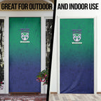Personalized New Zealand Warriors Door Cover Easter Mascot - Colorful Eggs Cartoon Style