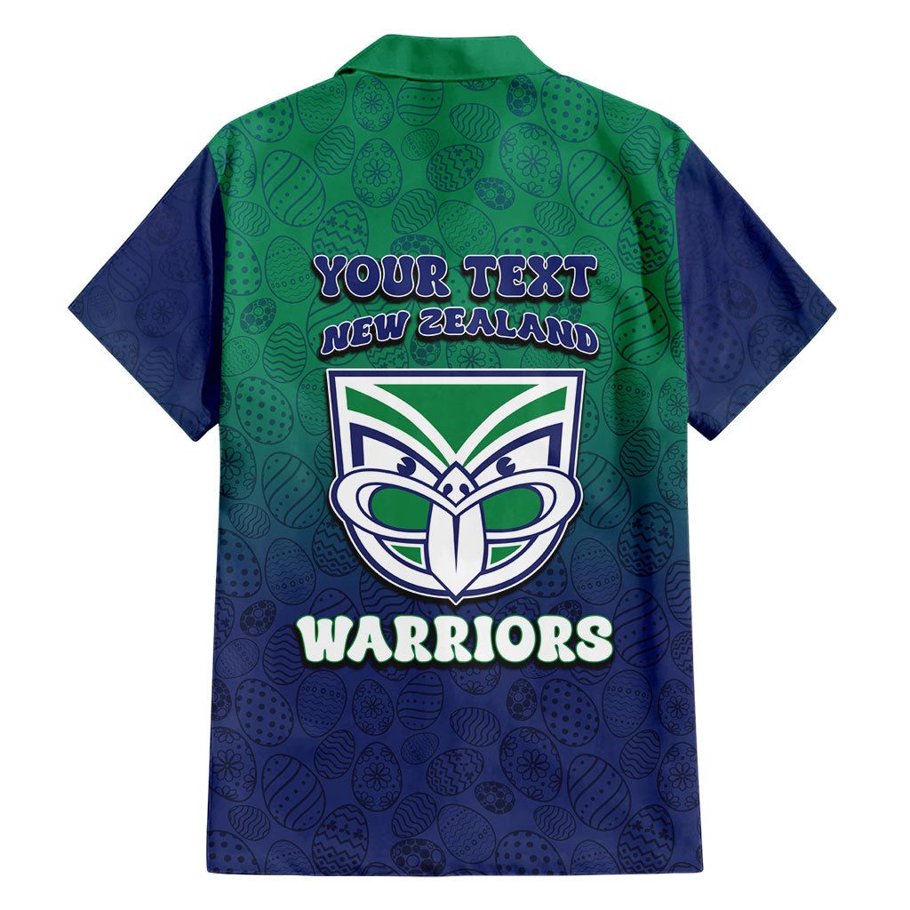 Personalized New Zealand Warriors Family Matching Mermaid Dress and Hawaiian Shirt Easter Mascot - Colorful Eggs Cartoon Style