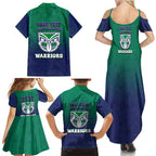 Personalized New Zealand Warriors Family Matching Summer Maxi Dress and Hawaiian Shirt Easter Mascot - Colorful Eggs Cartoon Style
