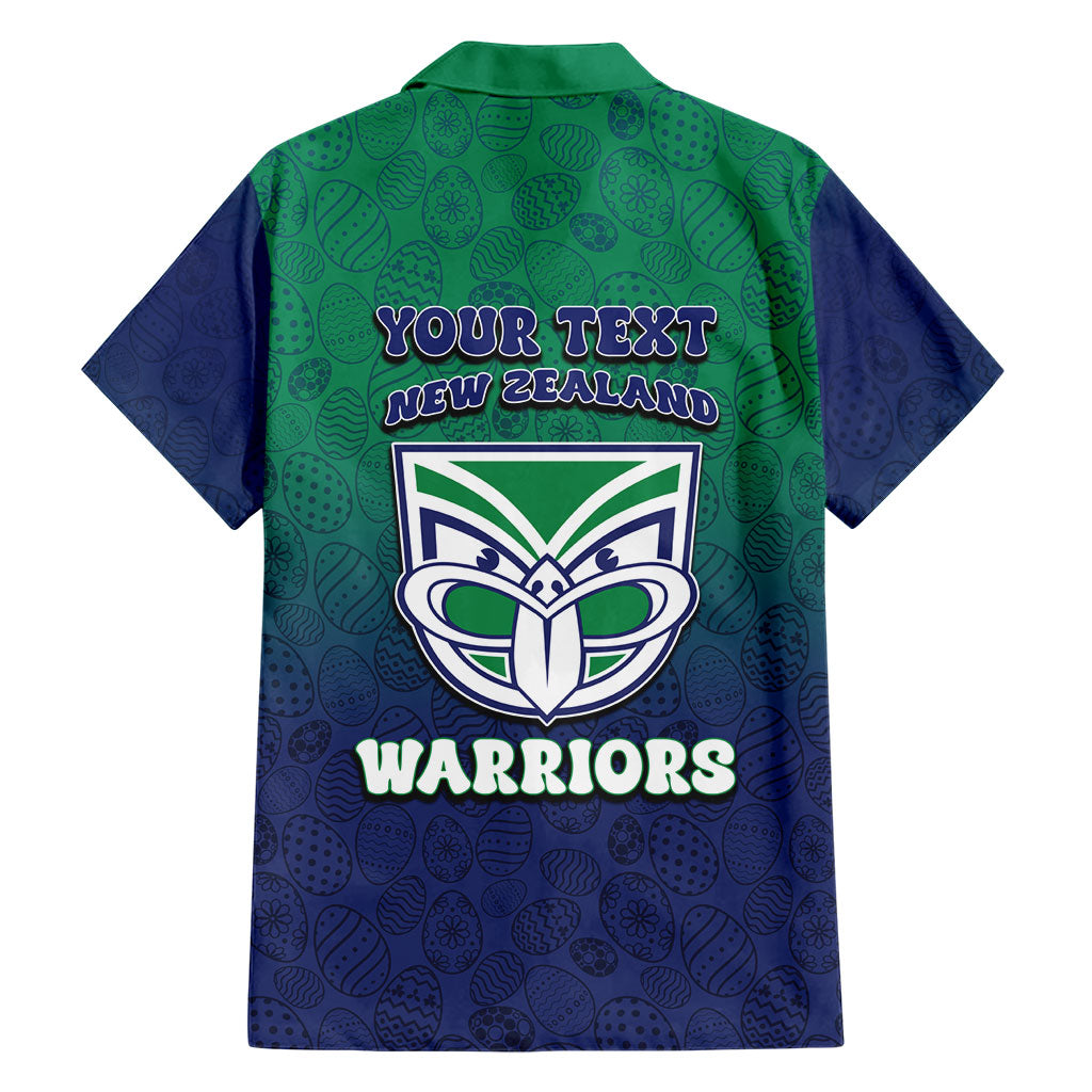 Personalized New Zealand Warriors Family Matching Summer Maxi Dress and Hawaiian Shirt Easter Mascot - Colorful Eggs Cartoon Style