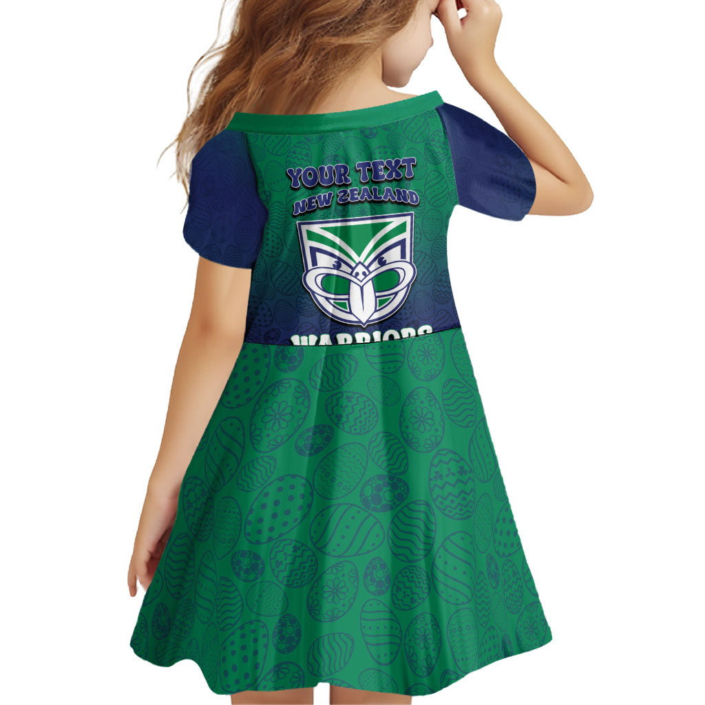 Personalized New Zealand Warriors Family Matching Tank Maxi Dress and Hawaiian Shirt Easter Mascot - Colorful Eggs Cartoon Style