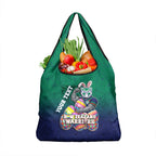 Personalized New Zealand Warriors Grocery Bag Easter Mascot - Colorful Eggs Cartoon Style
