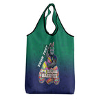 Personalized New Zealand Warriors Grocery Bag Easter Mascot - Colorful Eggs Cartoon Style