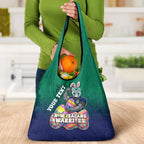 Personalized New Zealand Warriors Grocery Bag Easter Mascot - Colorful Eggs Cartoon Style