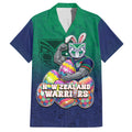 Personalized New Zealand Warriors Hawaiian Shirt Easter Mascot - Colorful Eggs Cartoon Style