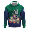 Personalized New Zealand Warriors Hoodie Easter Mascot - Colorful Eggs Cartoon Style
