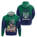Personalized New Zealand Warriors Hoodie Easter Mascot - Colorful Eggs Cartoon Style