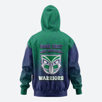 Personalized New Zealand Warriors Hoodie Easter Mascot - Colorful Eggs Cartoon Style