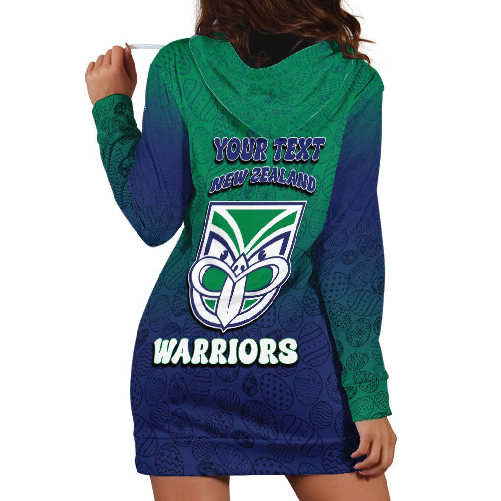 Personalized New Zealand Warriors Hoodie Dress Easter Mascot - Colorful Eggs Cartoon Style