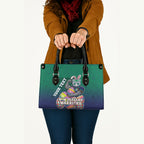 Personalized New Zealand Warriors Leather Bag Easter Mascot - Colorful Eggs Cartoon Style