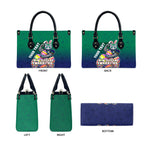 Personalized New Zealand Warriors Leather Bag Easter Mascot - Colorful Eggs Cartoon Style