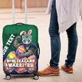 Personalized New Zealand Warriors Luggage Cover Easter Mascot - Colorful Eggs Cartoon Style