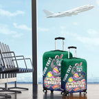 Personalized New Zealand Warriors Luggage Cover Easter Mascot - Colorful Eggs Cartoon Style