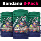 Personalized New Zealand Warriors Neck Gaiter Easter Mascot - Colorful Eggs Cartoon Style