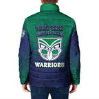 Personalized New Zealand Warriors Padded Jacket Easter Mascot - Colorful Eggs Cartoon Style