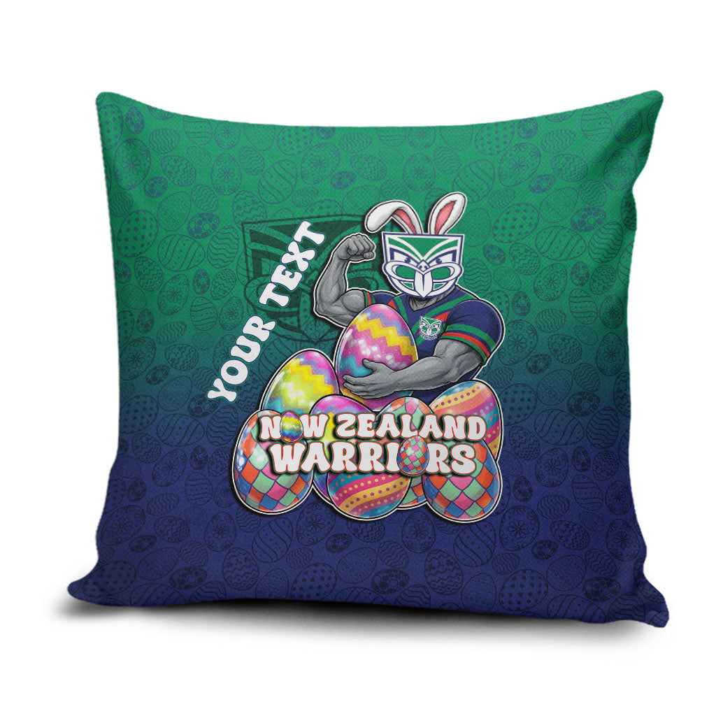 Personalized New Zealand Warriors Pillow Cover Easter Mascot - Colorful Eggs Cartoon Style