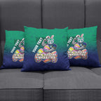 Personalized New Zealand Warriors Pillow Cover Easter Mascot - Colorful Eggs Cartoon Style