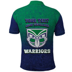 Personalized New Zealand Warriors Polo Shirt Easter Mascot - Colorful Eggs Cartoon Style